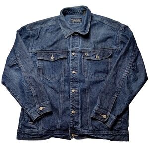 VTG PELLE PELLE Marc Buchanan Men Large Blue Denim Jean Jacket